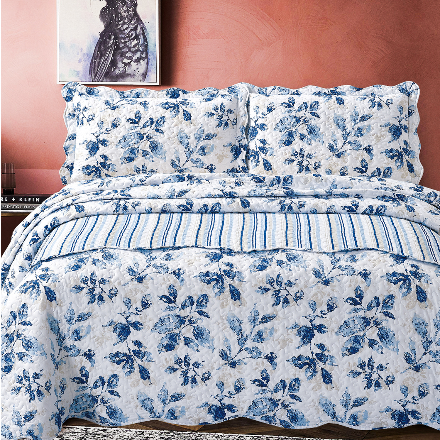 QUILT CON PIECERA REVERSIBLE VALENTINA 1,5 PLAZAS - 3