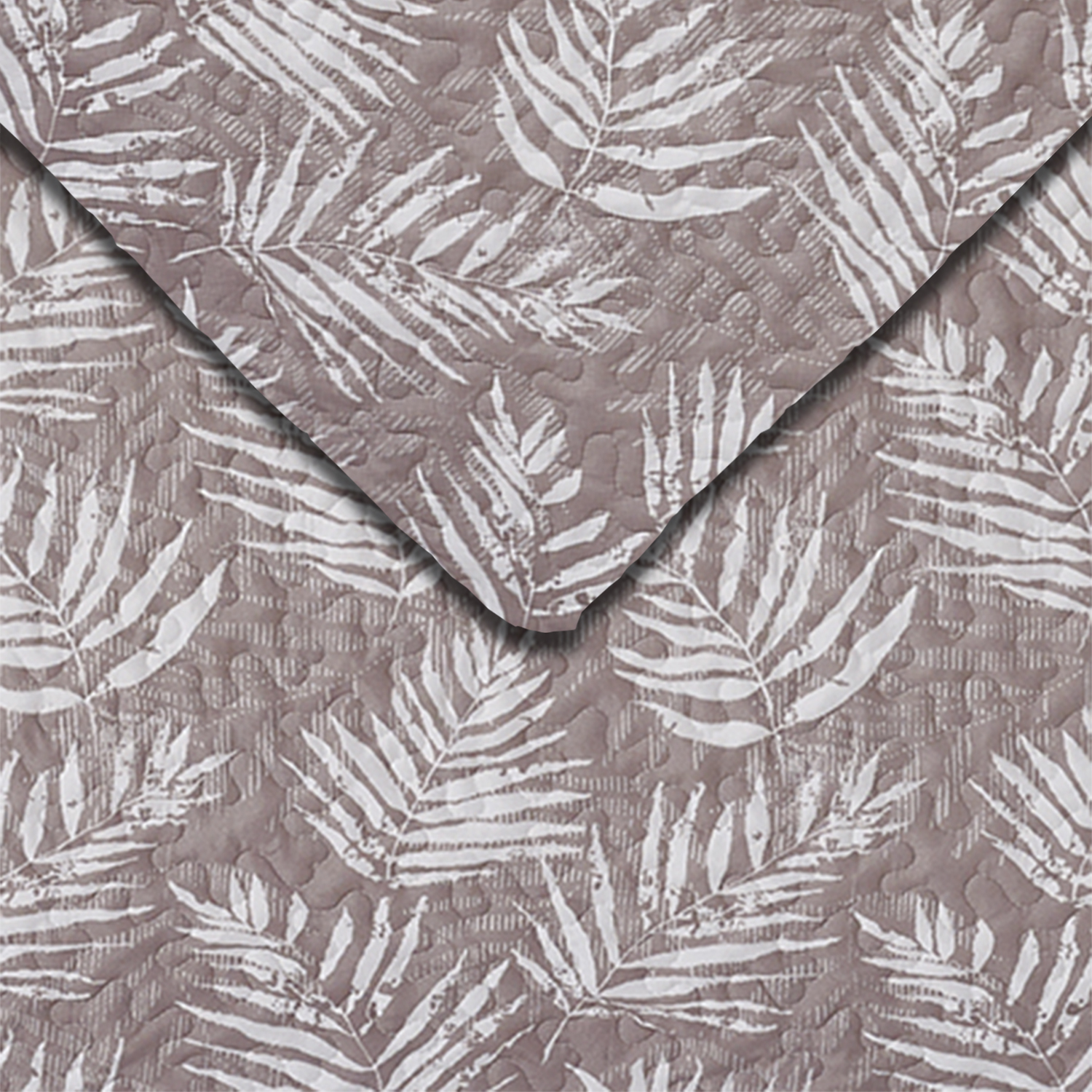 QUILT CON PIECERA REVERSIBLE HELECHOS OCRE 1,5 PLAZAS - 3