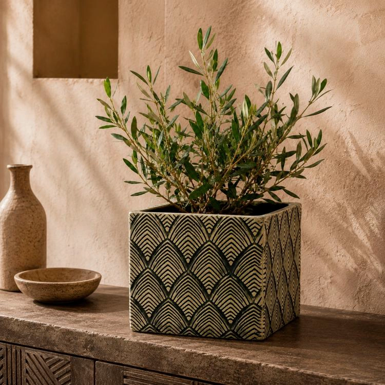 MACETA DECORATIVA MALAUI RECTA - 1