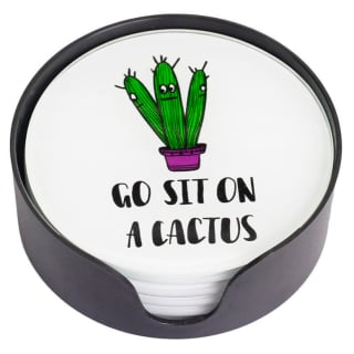 SET POSAVASOS MALLORCA CACTUS COOL 7 PIEZAS BLANCO - 1