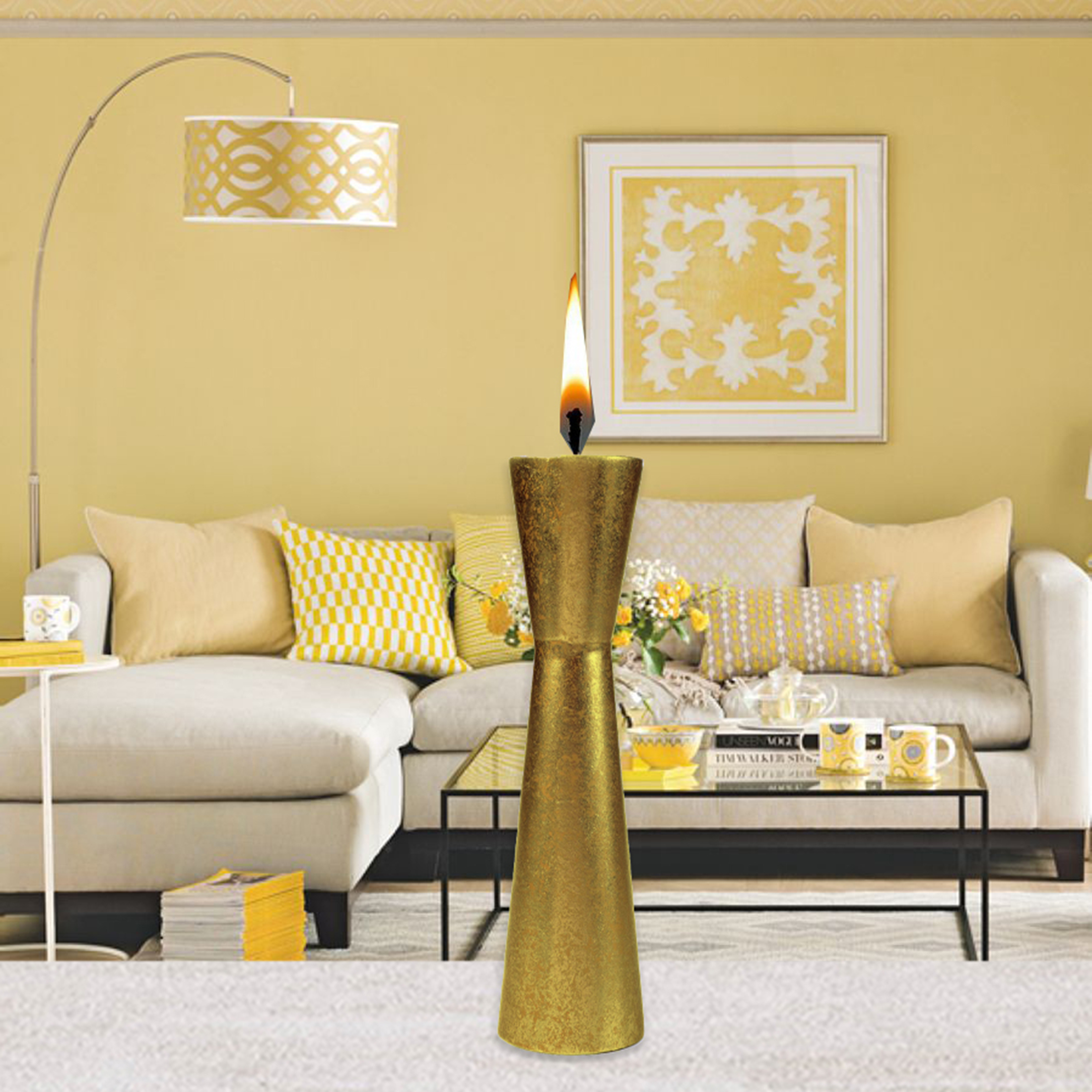 PORTAVELA DECORATIVO UMBRIA MEDIANO | DORADO - 2