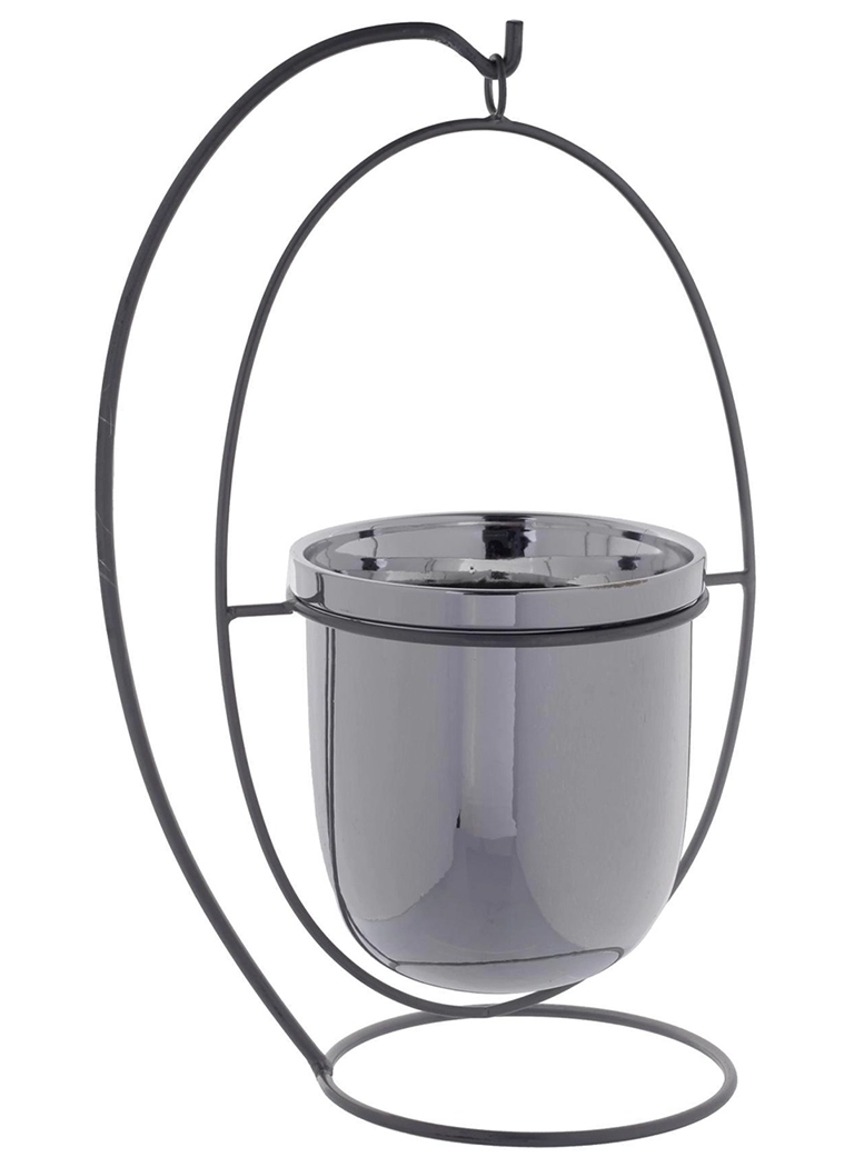 MACETA DECORATIVA PENDULO SILVER - 1