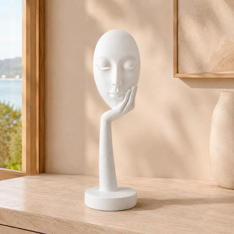 FIGURA DECORATIVA MASCARA BLANCA