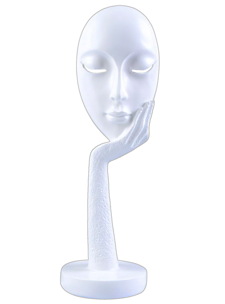 FIGURA DECORATIVA MASCARA BLANCA - 1