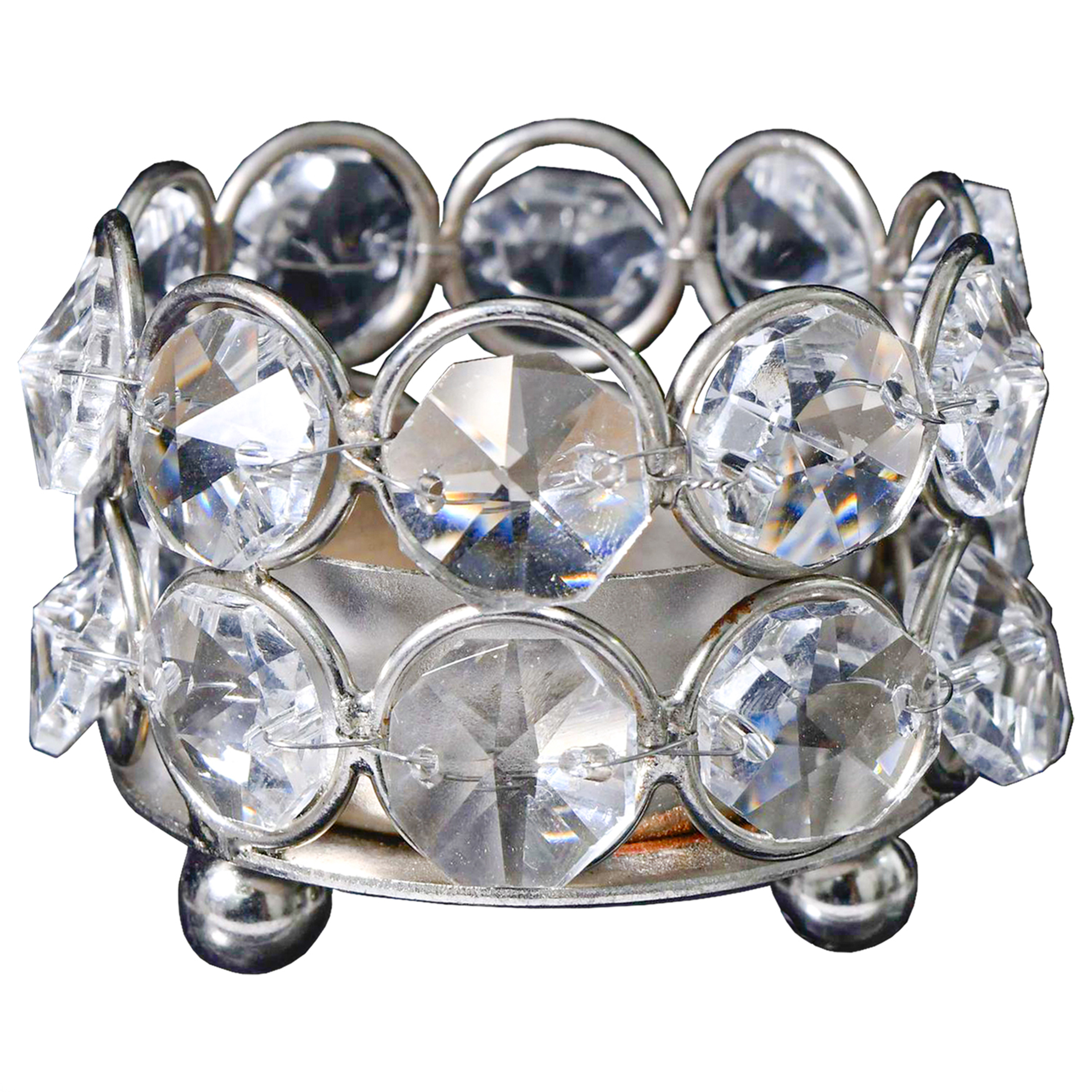 PORTAVELA DECORATIVO VERDUN BAJO | PLATA - 1