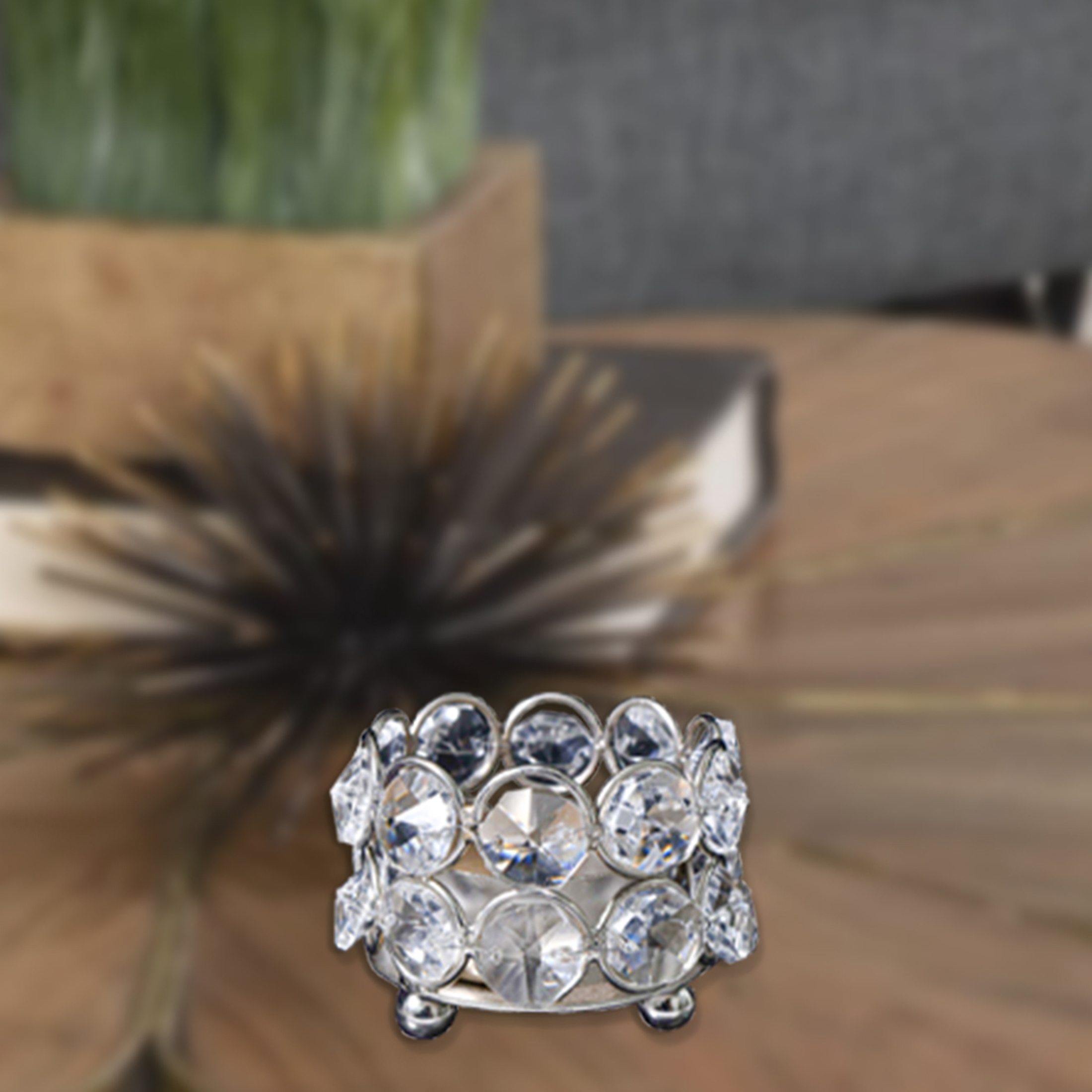PORTAVELA DECORATIVO VERDUN BAJO | PLATA - 2