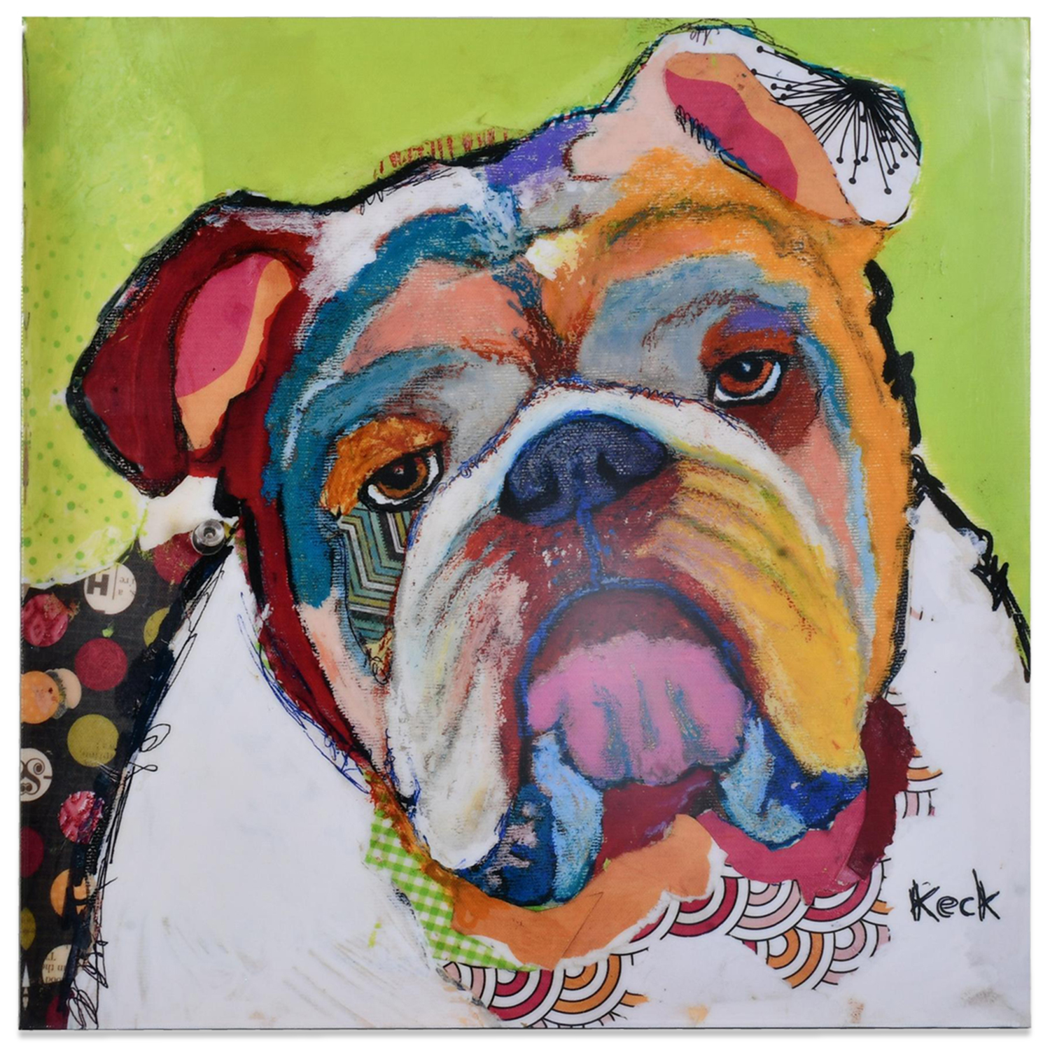 CUADRO DECORATIVO BULLDOG | MULTICOLOR - 1