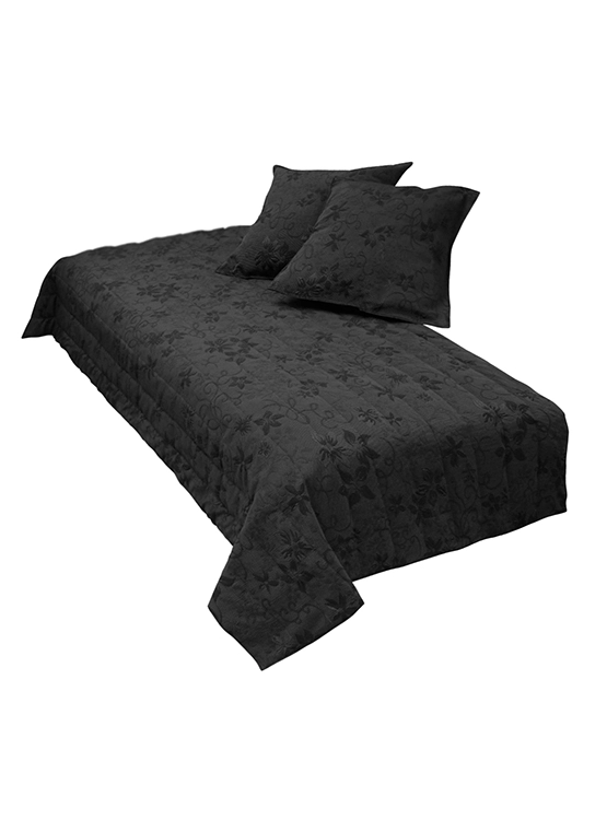 PIECERA MALLORCA VICTORIANA BLACK SUPERKING NEGRO CON FUNDAS - 1
