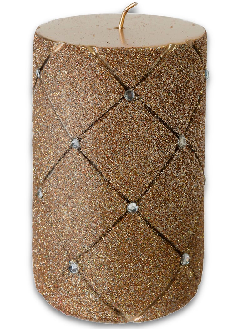 VELA DECORATIVA BRILLANTES GOLD MEDIANA - 1