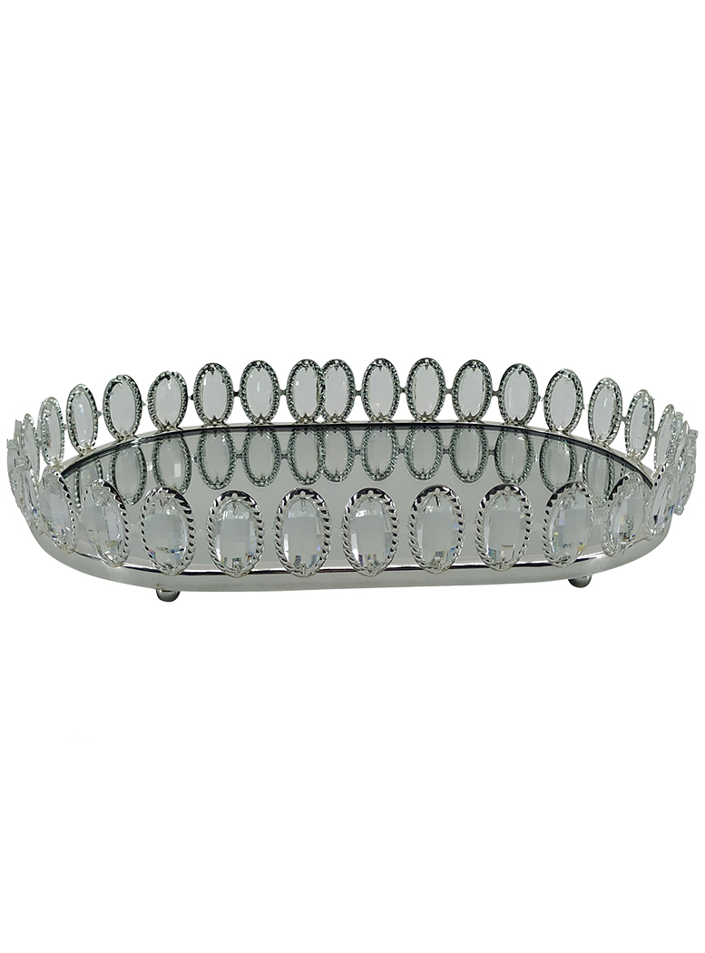 CENTRO DE MESA DECORATIVO VERDUN OVALADA SILVER