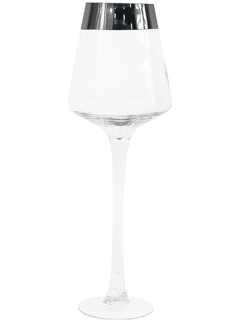 PORTAVELA DECORATIVO GALLEN GRANDE SILVER - 1