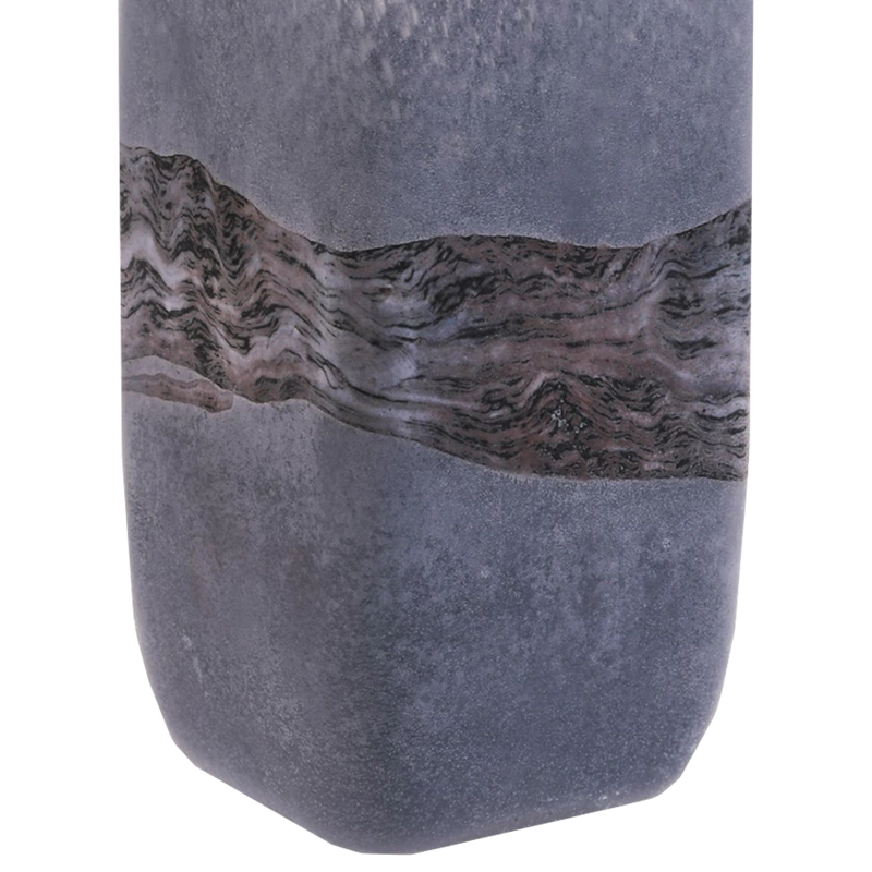 JARRÓN DECORATIVO SATURNO ALTO GRIS - 3