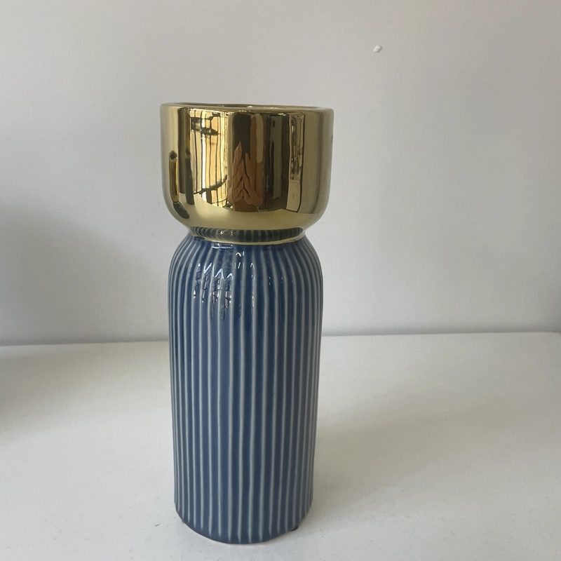 JARRON DECORATIVO BERNA ALTO AZUL - 3
