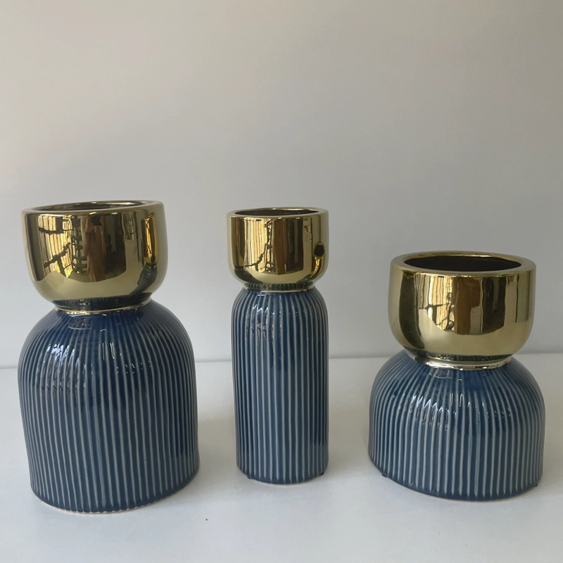 JARRON DECORATIVO BERNA ALTO AZUL - 4