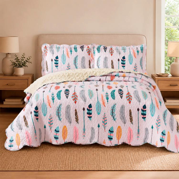QUILT SHERPA PLUMAS SUPERKING ESTAMPADO - 1