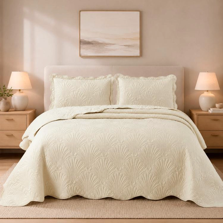 QUILT SHERPA PARIS LISO CRUDO 2 PLAZAS - 1