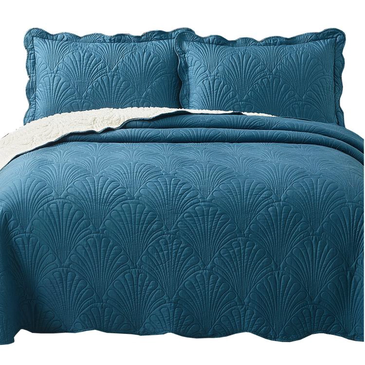 QUILT SHERPA PARIS LISO PETRÓLEO 2 PLAZAS - 4