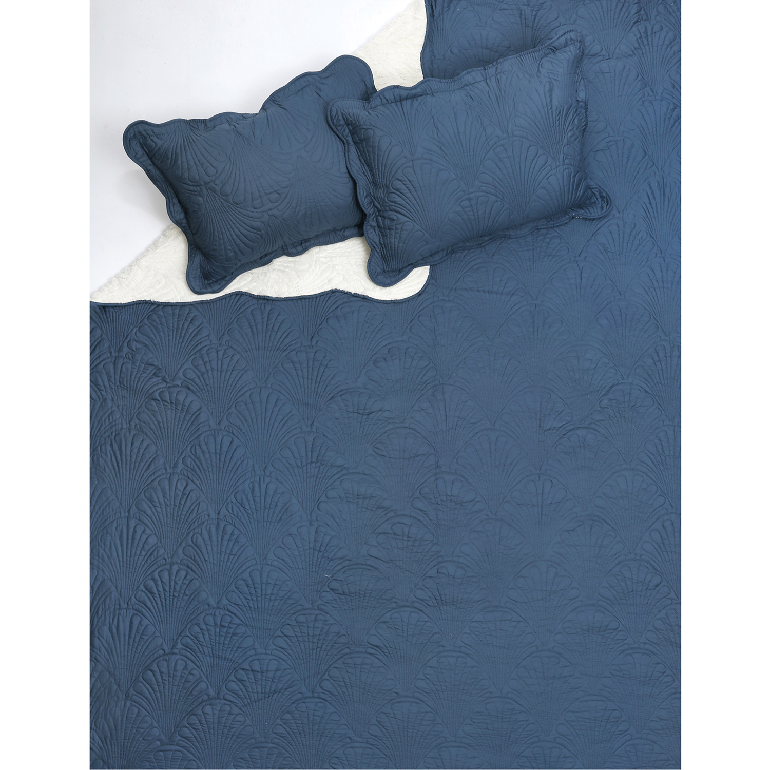 QUILT SHERPA PARIS LISO PETRÓLEO KING - 4