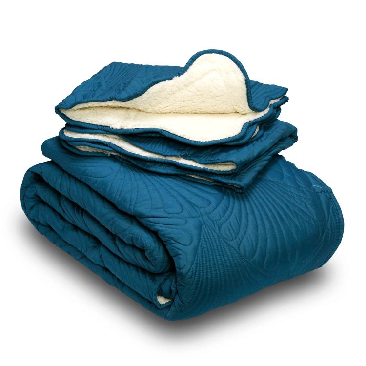 QUILT SHERPA PARIS LISO PETRÓLEO SUPERKING - 2