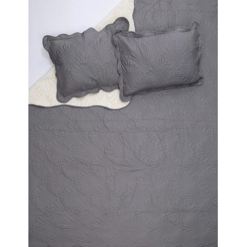 QUILT SHERPA PARIS LISO GRIS 2 PLAZAS - 4