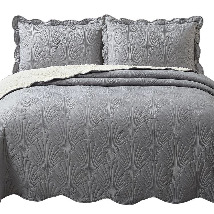 QUILT SHERPA PARIS LISO GRIS 2 PLAZAS - 5