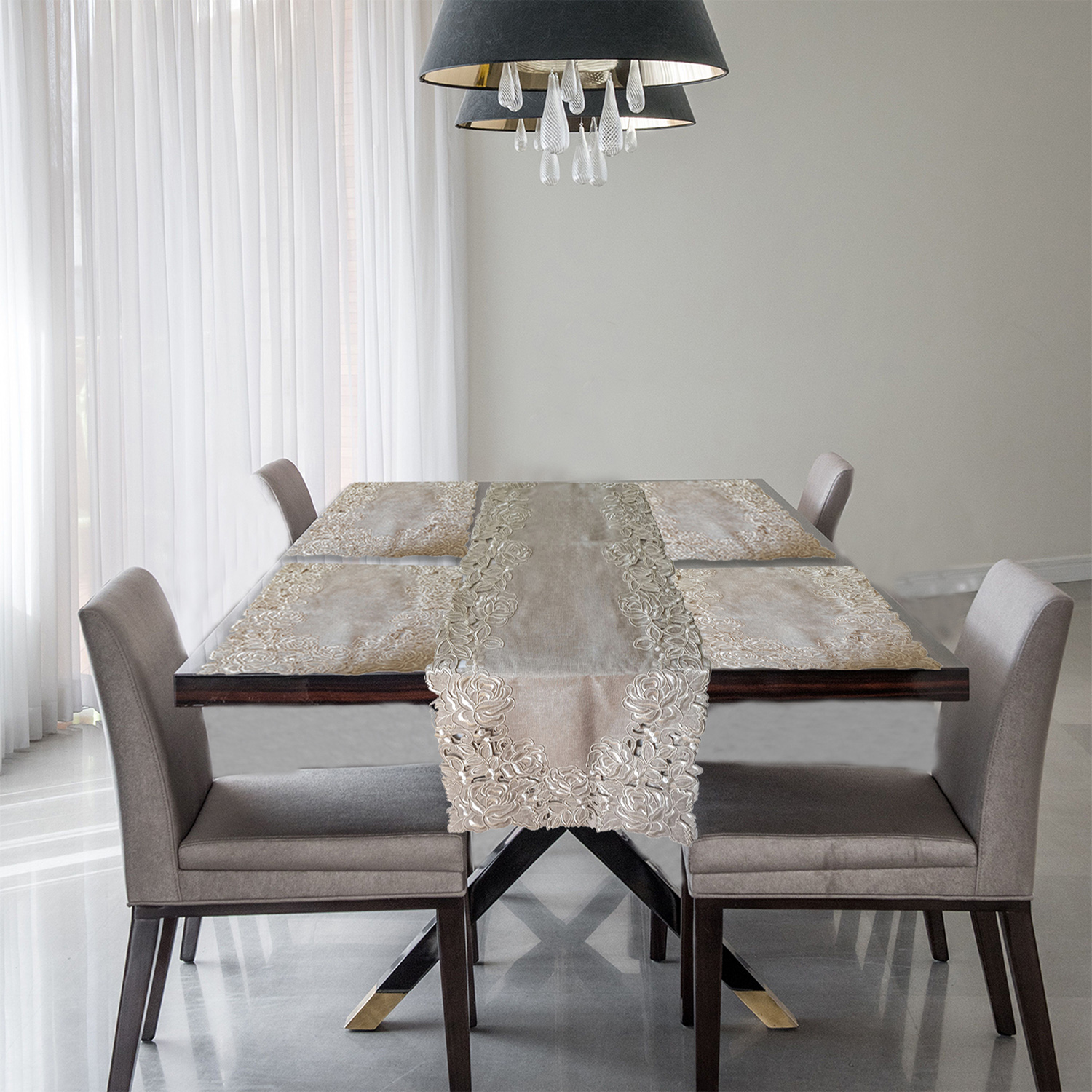 SET 4 INDIVIDUALES DE MESA MALLORCA FLORENCIA DECORATIVO - 6