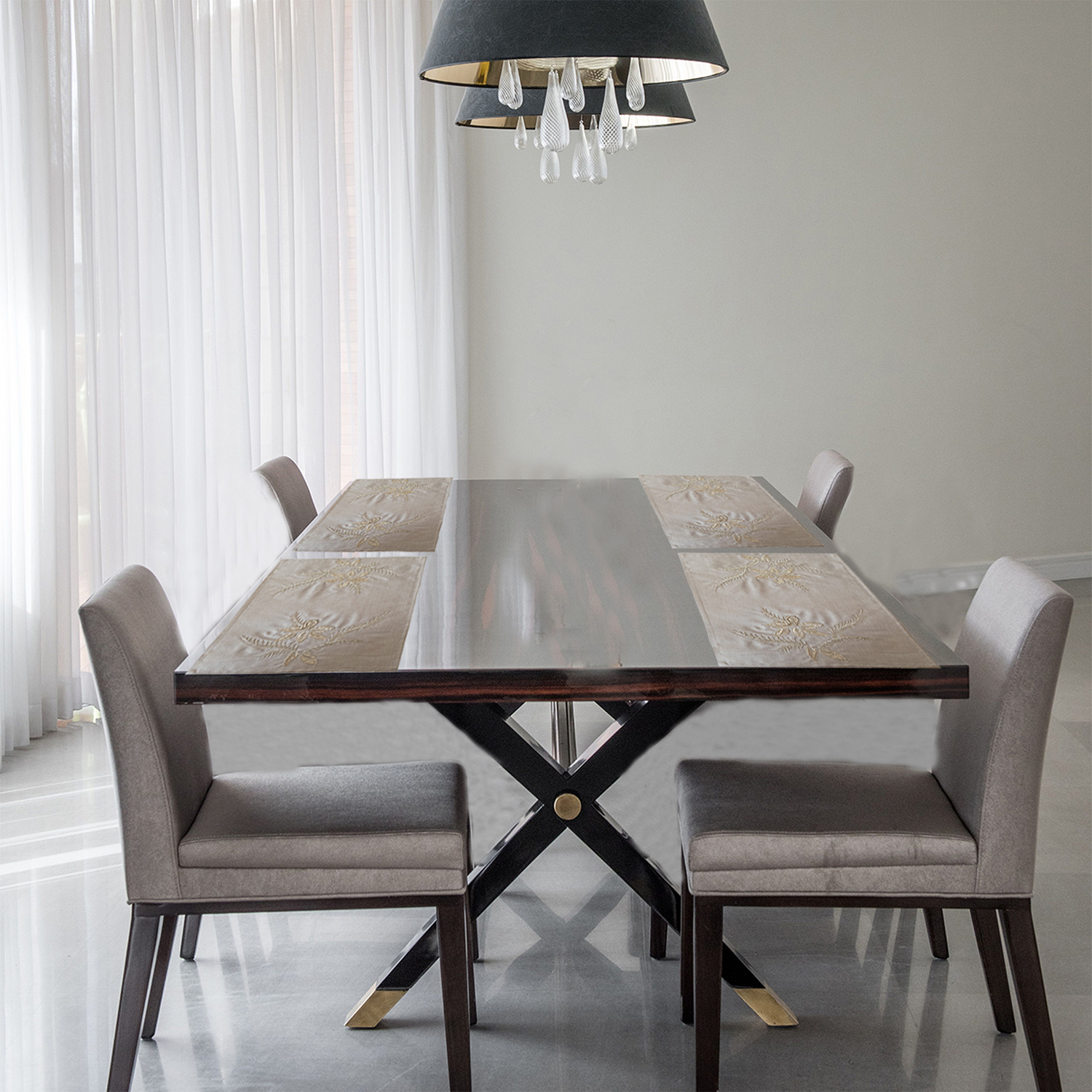 SET 4 INDIVIDUALES DE MESA MALLORCA PARIS DECORATIVO - 5