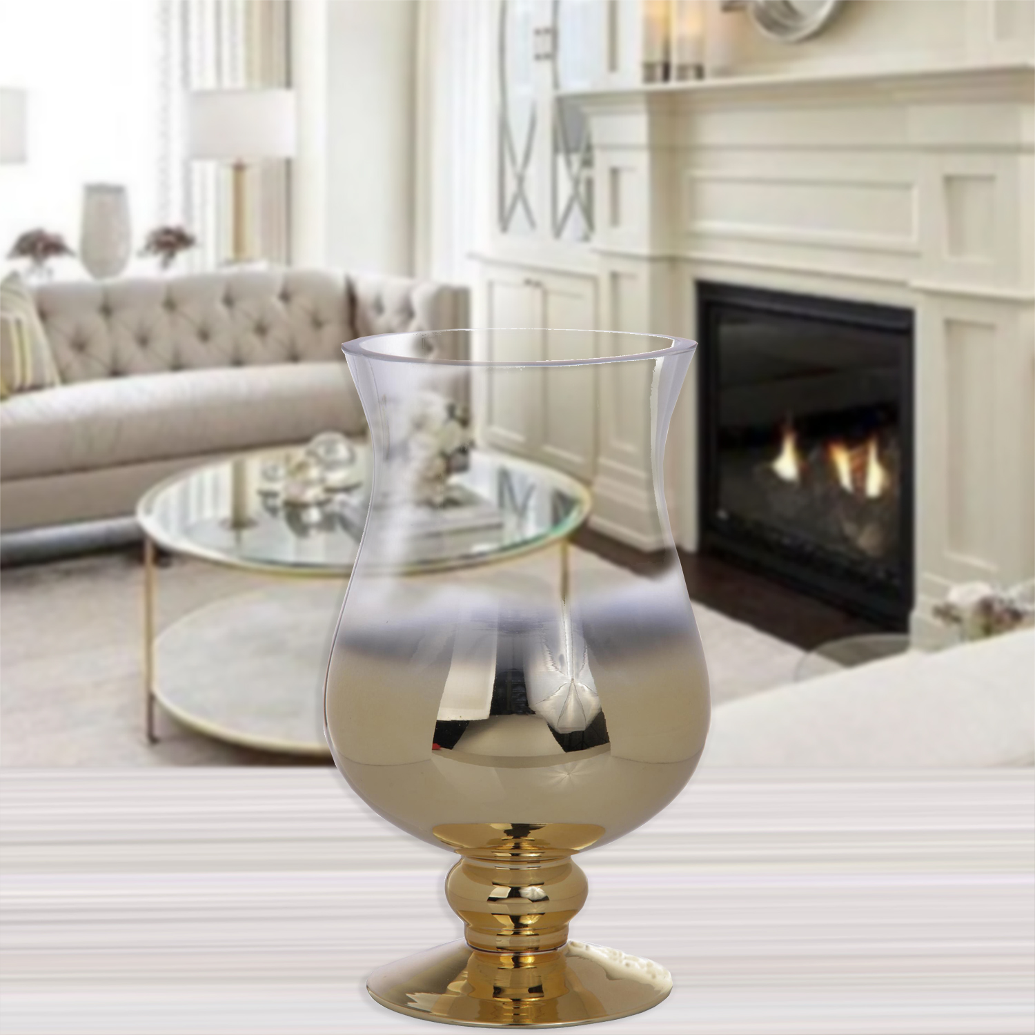 PORTAVELA DECORATIVO COPON SALERNO GOLD | DORADO - 2