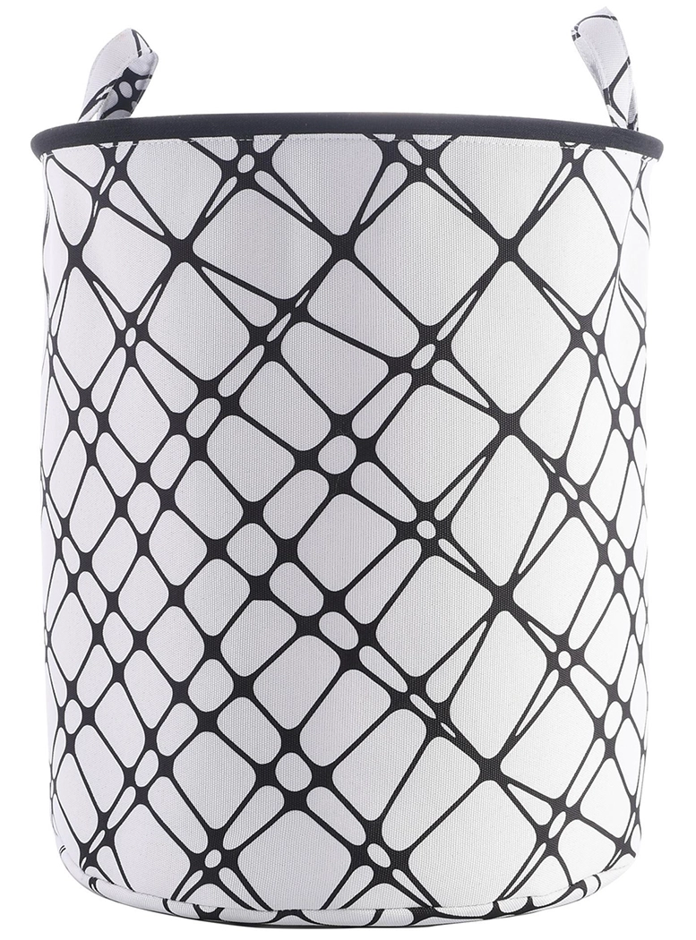 CESTA DECORATIVA PARA ROPA LINEAS BLACK - 1