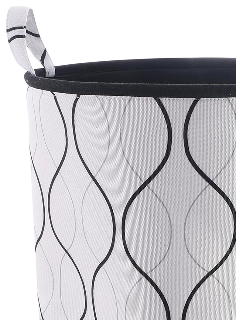 CESTA DECORATIVA PARA ROPA ONDAS BLACK - 2