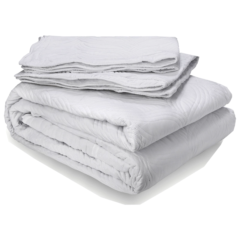 QUILT BORDADO BLANCO VERSAILLES LISO 2 PLAZAS - 2