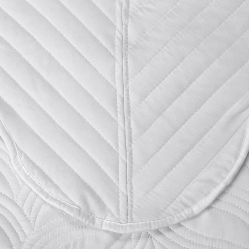 QUILT BORDADO BLANCO VERSAILLES LISO 2 PLAZAS - 3