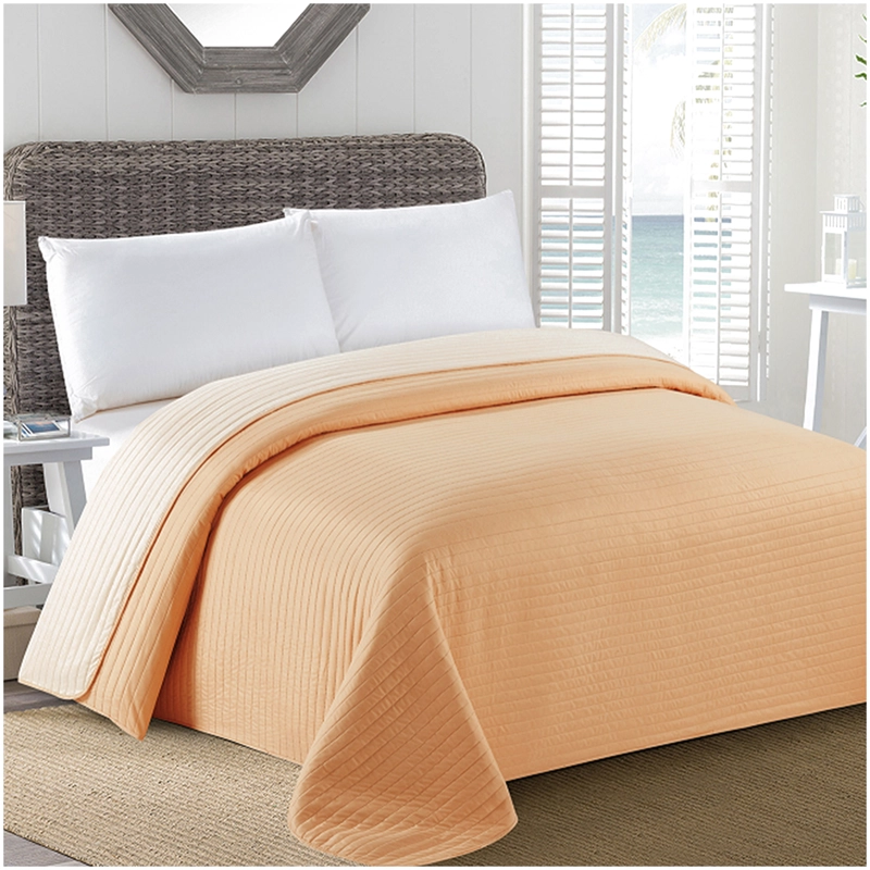 COBERTOR CALIFORNIA DAMASCO BICOLOR REVERSIBLE SIN FUNDAS 2 PLAZAS - 4