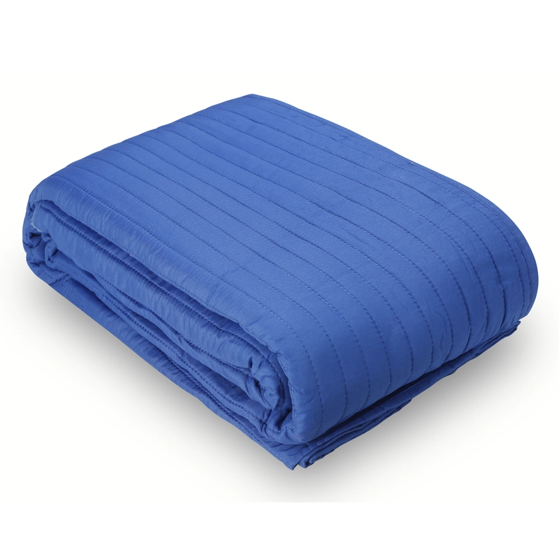COBERTOR CALIFORNIA AZUL BICOLOR REVERSIBLE SIN FUNDAS 2 PLAZAS - 2