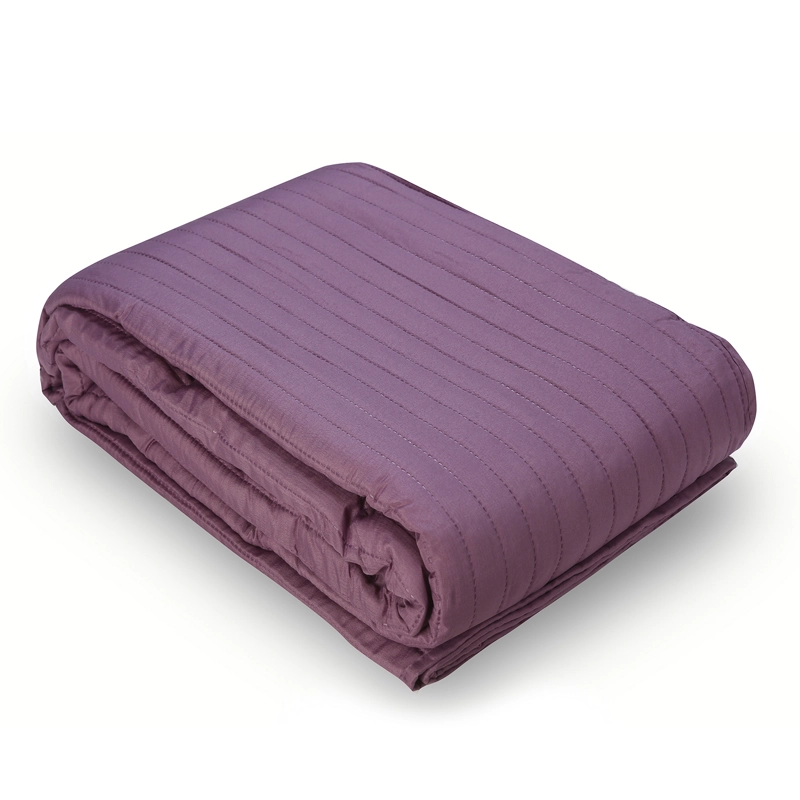 COBERTOR CALIFORNIA LILA BICOLOR REVERSIBLE SIN FUNDAS 2 PLAZAS - 2