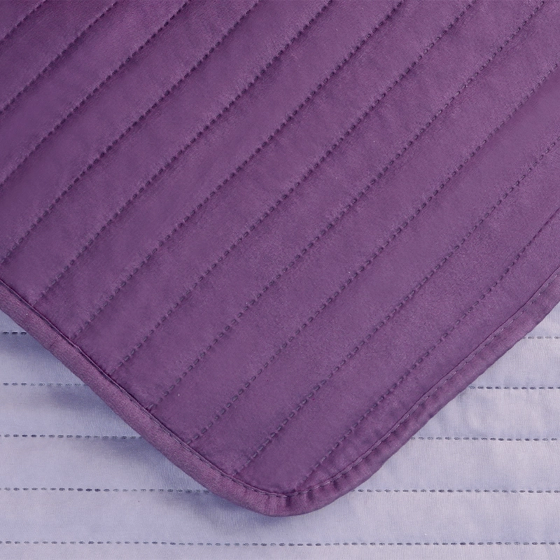 COBERTOR CALIFORNIA LILA BICOLOR REVERSIBLE SIN FUNDAS 2 PLAZAS - 3