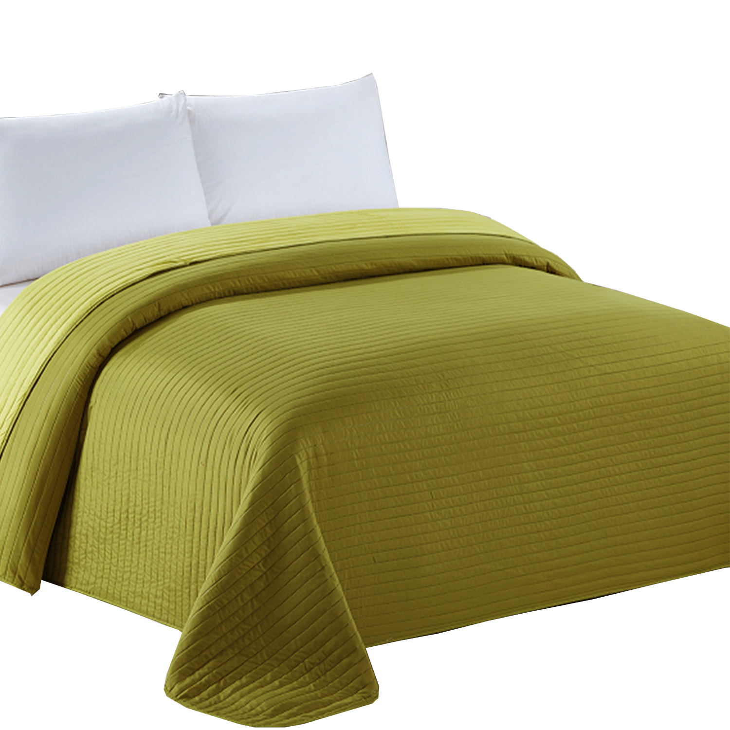 COBERTOR CALIFORNIA PISTACHO BICOLOR REVERSIBLE SIN FUNDAS 2 PLAZAS - 1