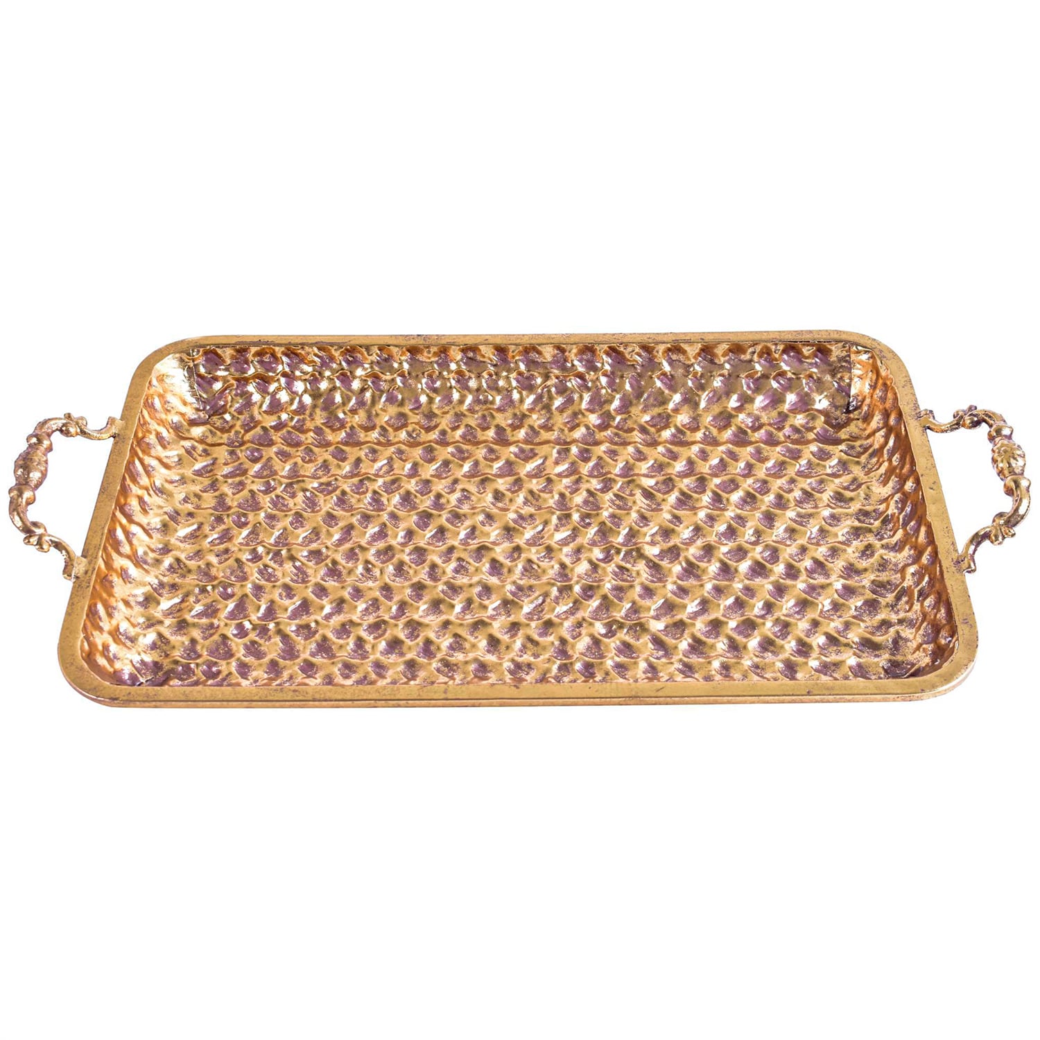 CENTRO DE MESA DECORATIVO COSENZA RECTANGULAR GOLD