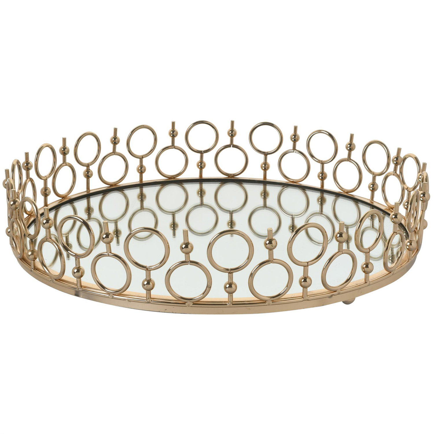 CENTRO DE MESA DECORATIVO AMBERES CIRCULAR GOLD - 1