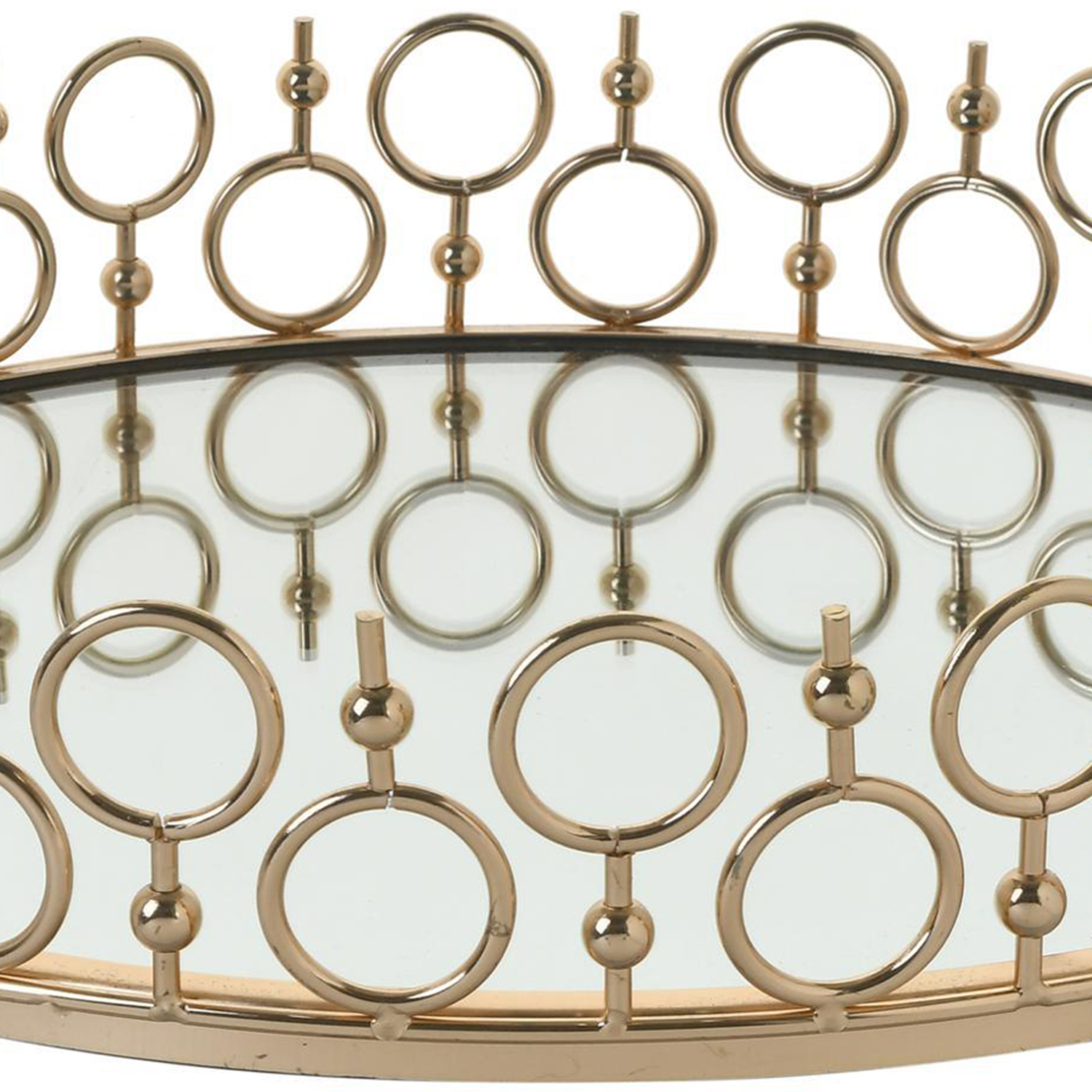 CENTRO DE MESA DECORATIVO AMBERES CIRCULAR GOLD - 2