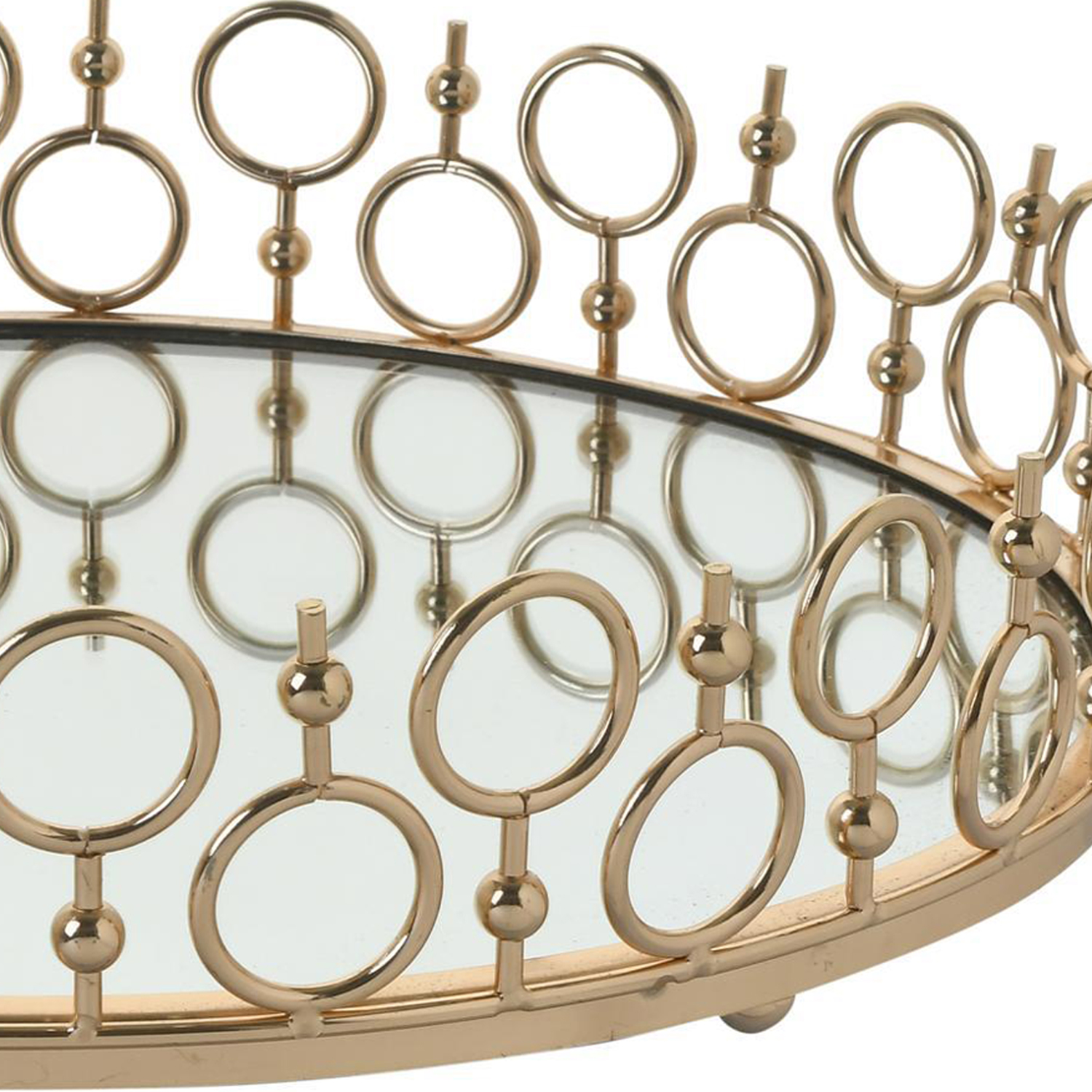 CENTRO DE MESA DECORATIVO AMBERES CIRCULAR GOLD - 3