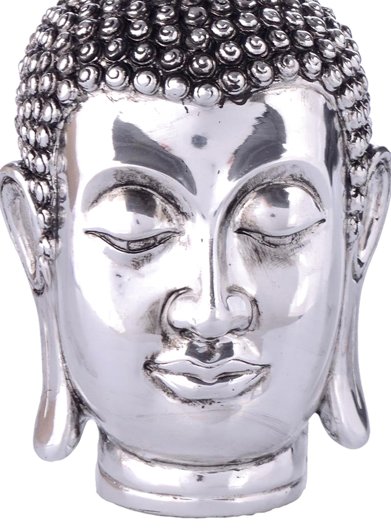 FIGURA DECORATIVA BUDA CABEZA JODHPUR SILVER - 2