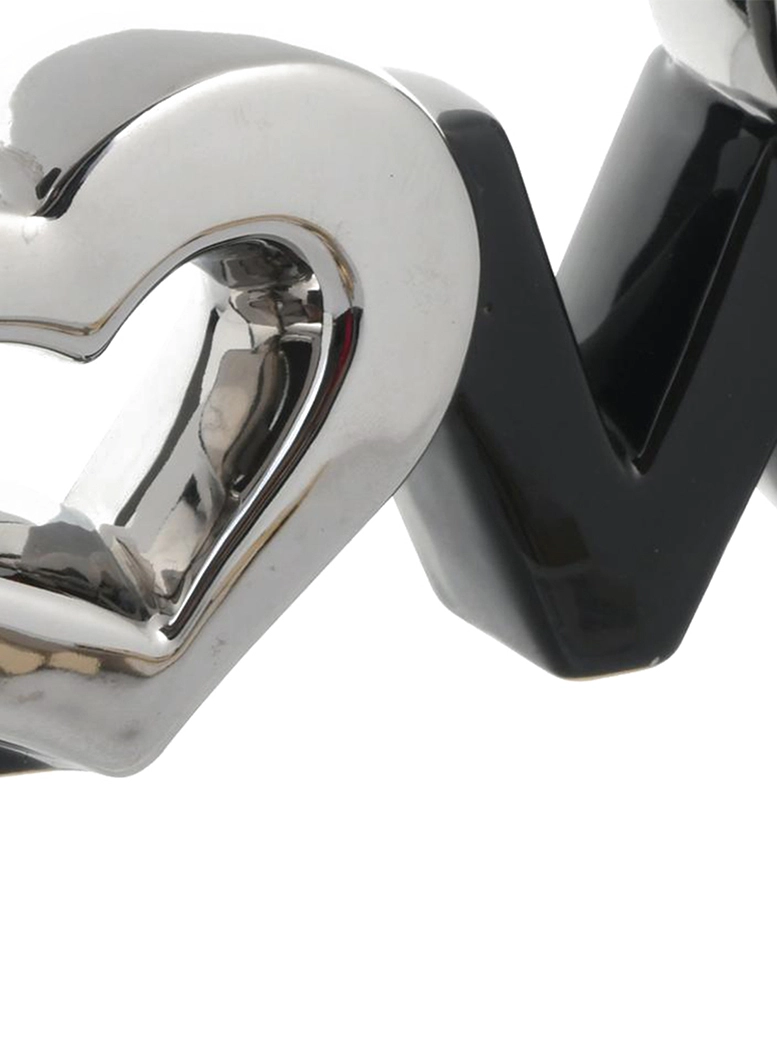 FIGURA DECORATIVA LOVE BLACK SILVER - 2