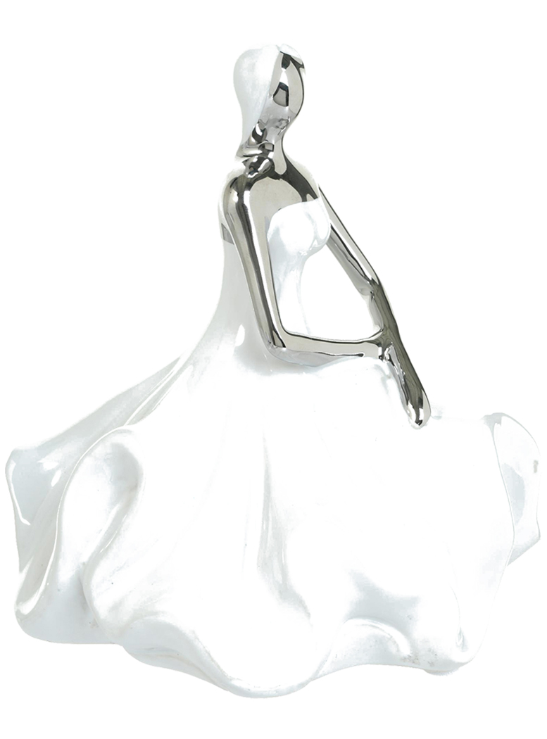 FIGURA DECORATIVA MUJER BERNA NOONS SILVER