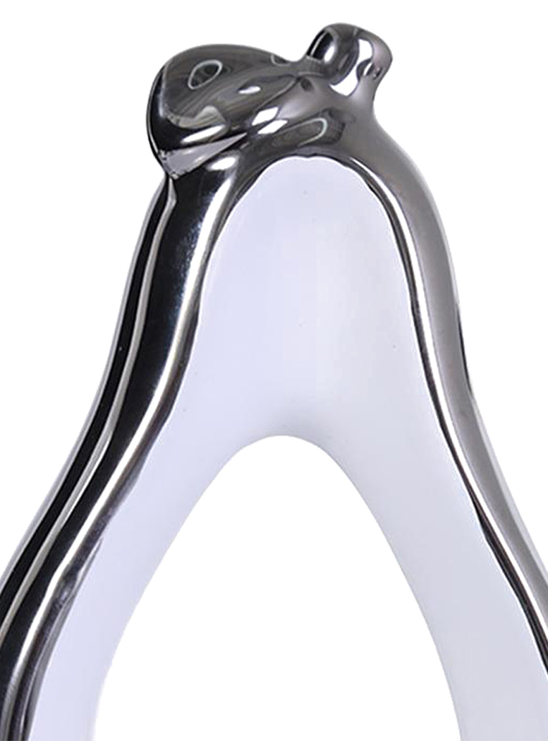 FIGURA DECORATIVA PERA BERNA ABSTRACTA SILVER - 3