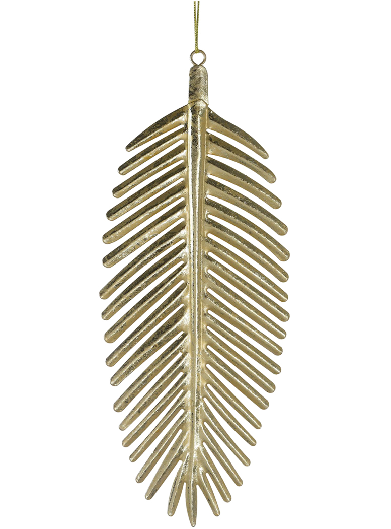 PLACA MURAL DECORATIVA HOJA ROYAL GOLD MEDIANA - 1