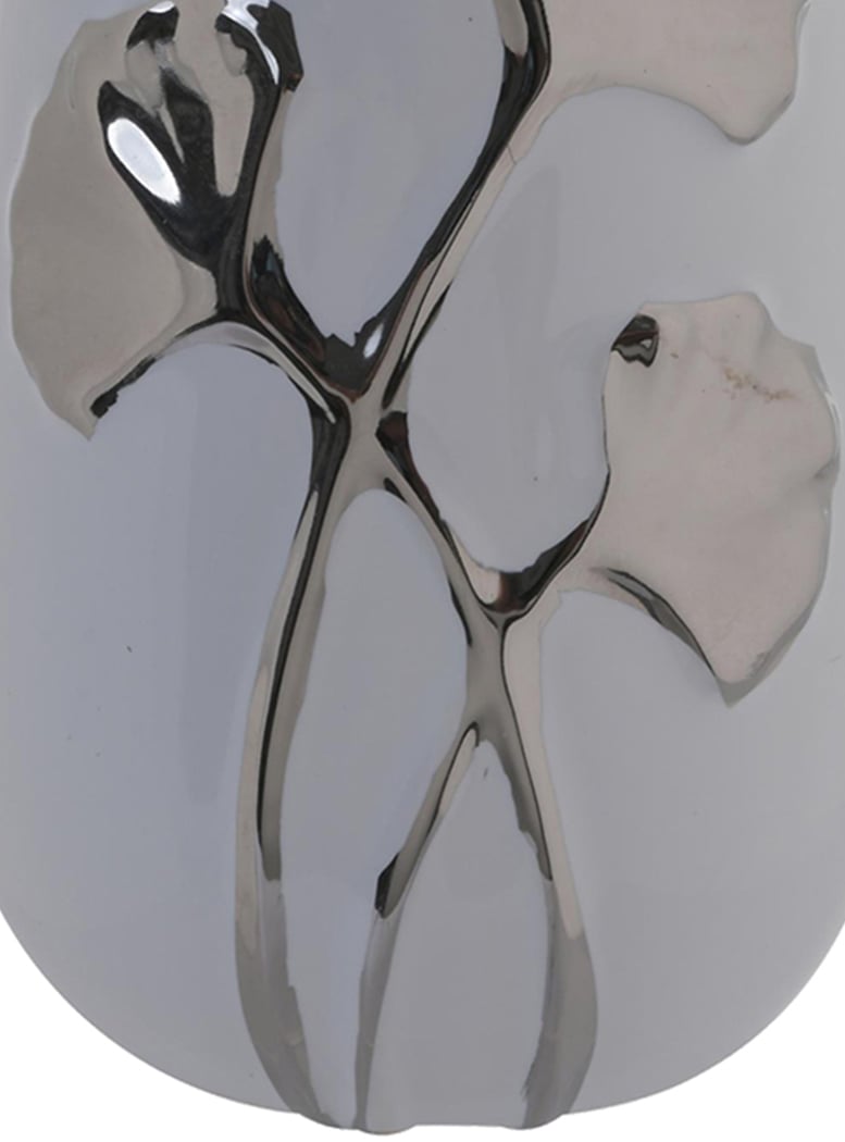 PORTAVELA DECORATIVO GINGKO SILVER MEDIANO - 2