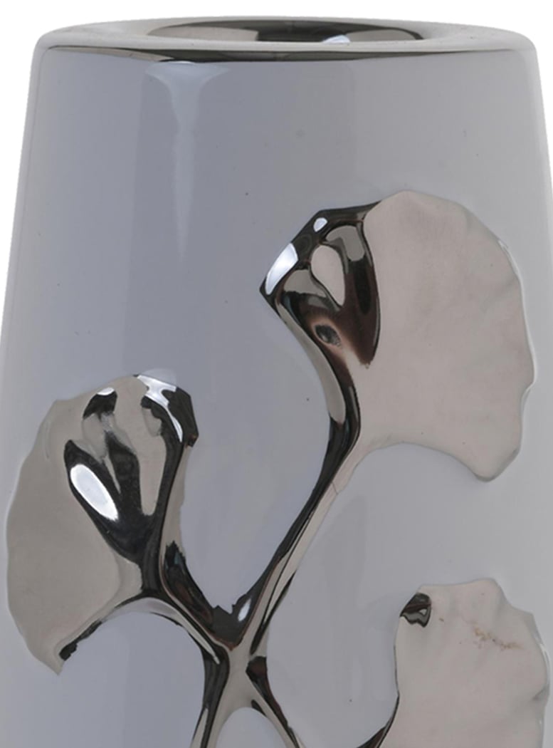 PORTAVELA DECORATIVO GINGKO SILVER MEDIANO - 3
