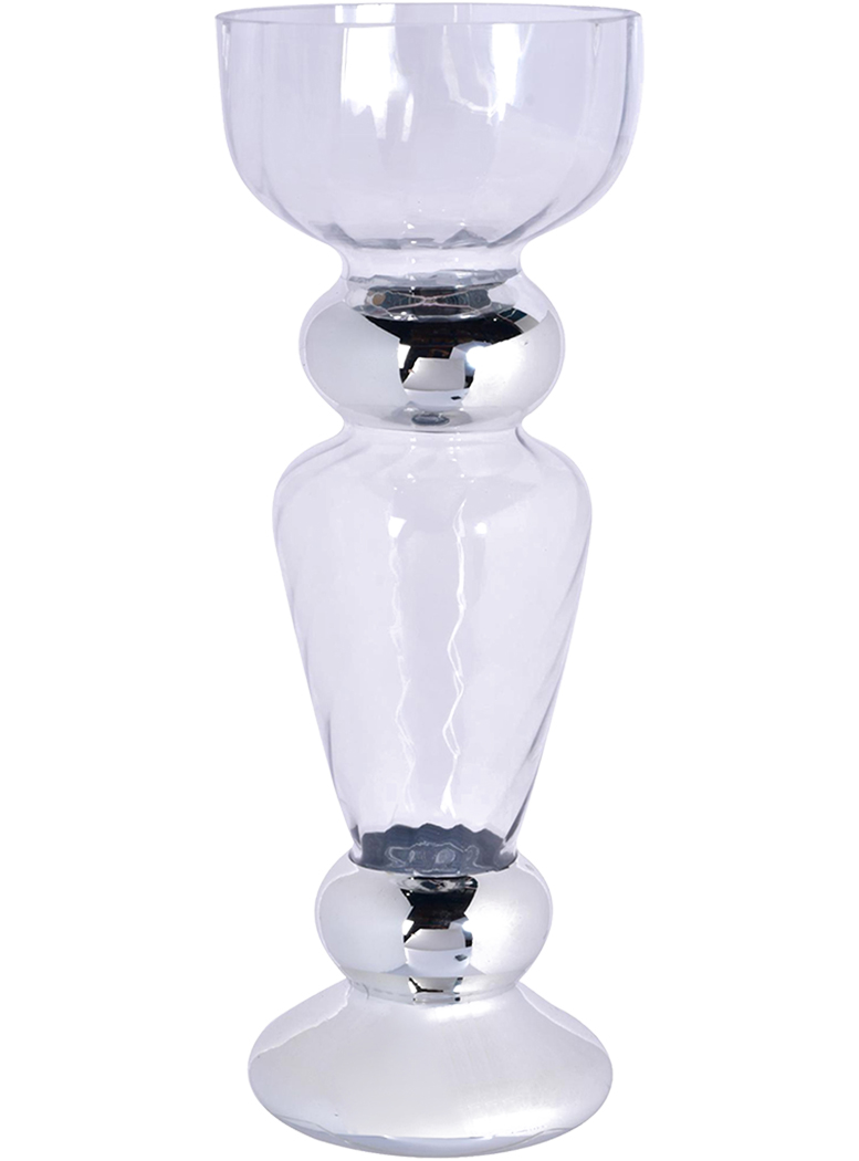PORTAVELA DECORATIVO CLEMONT SILVER GRANDE - 1