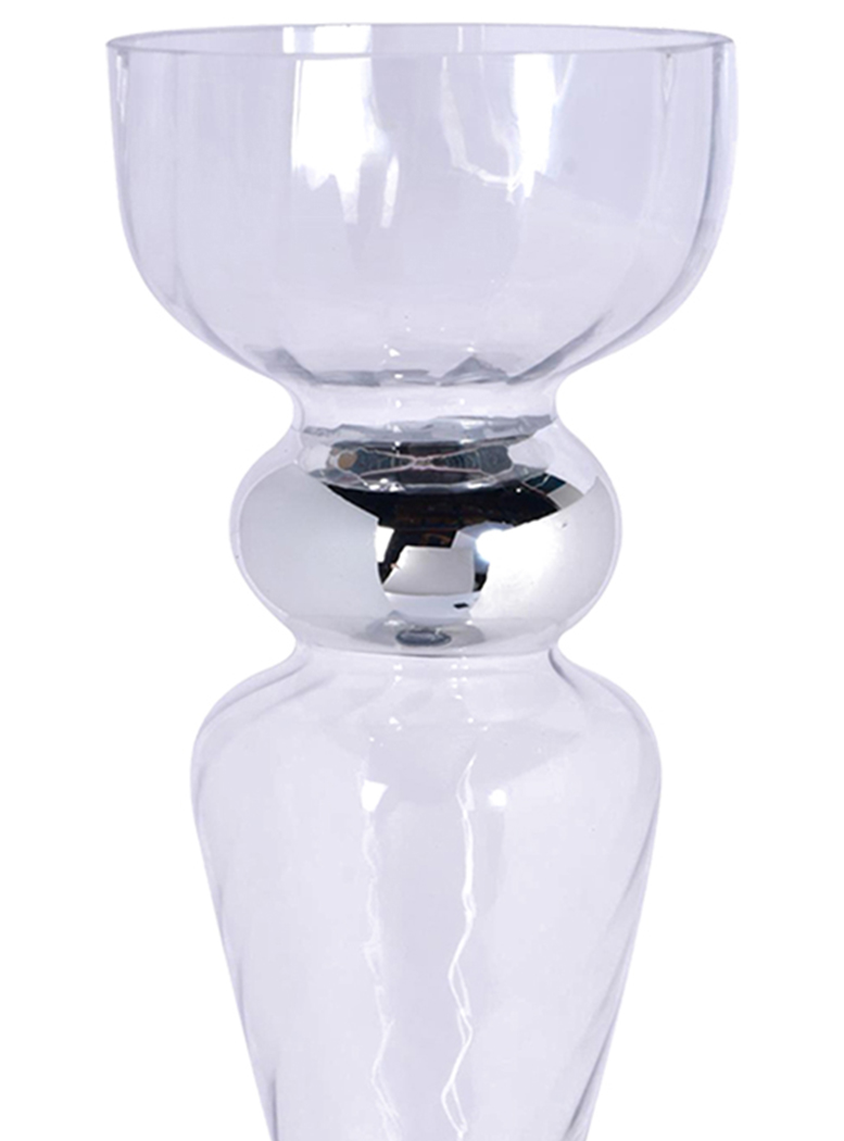 PORTAVELA DECORATIVO CLEMONT SILVER GRANDE - 3